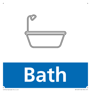 Bath Illustrated Dementia Friendly Sign NHS Style Blue